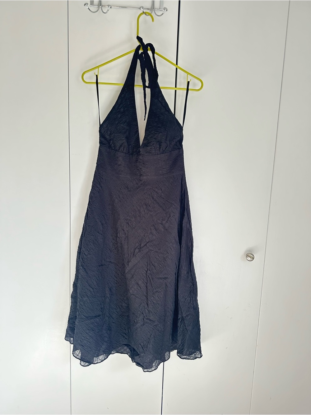 J. crew Black Halter Dress sz 6 midi